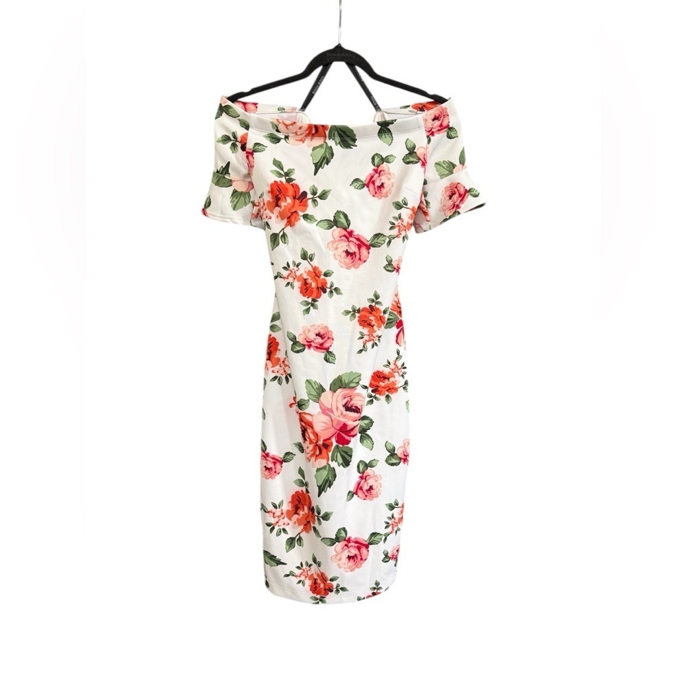 Bisou Bisou Floral Off-Shoulder Midi Dress